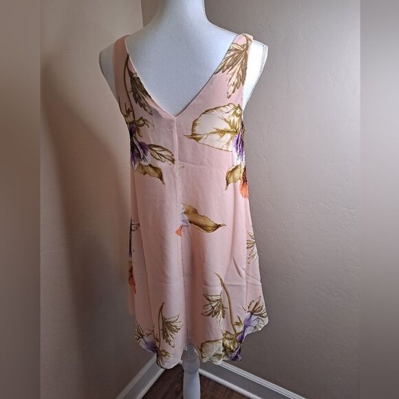 NWT Three Eighty Two Juliana Trapeze Mini Dress - Light Pink Floral  - size XS - Picture 2 of 5